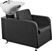  Hairway WASH UNIT "GENT", Seat black, washbasin white 