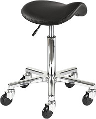 Efalock Stool Clic Tec Classic Saddle Comfy Alu M