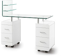 Sibel Louise Manicure Table with curved Table Top