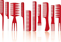  XanitaliaPro Set of 10 professional for beard and hair combs 