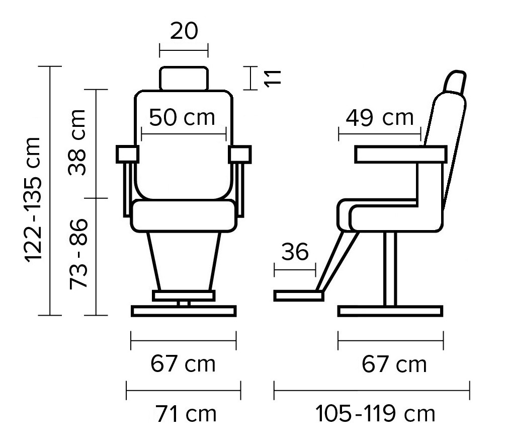  Hairway Barber Chair "David" black 