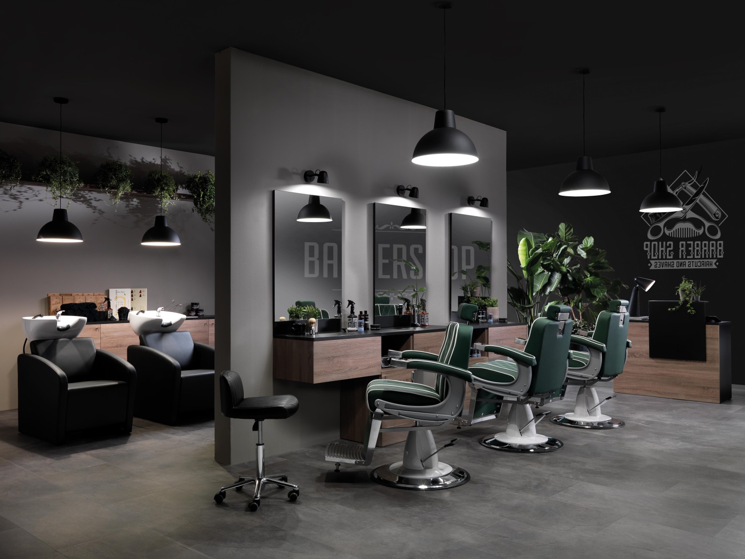  XanitaliaPro Hair Granada Green Barber Chair 
