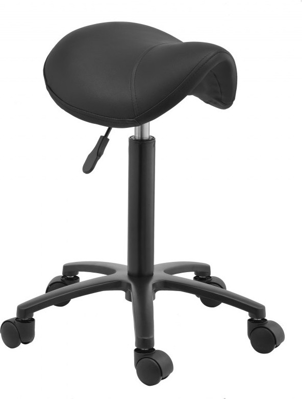  Hairway Saddle Stool Profi Black 