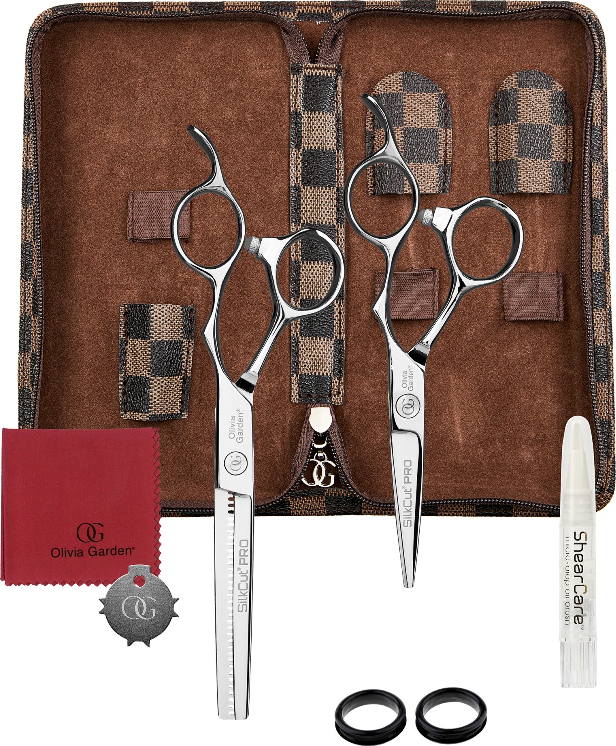  Olivia Garden SilkCut Pro Silver Set of 2 