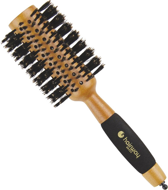  Hairway Round brush made of genuine wood 