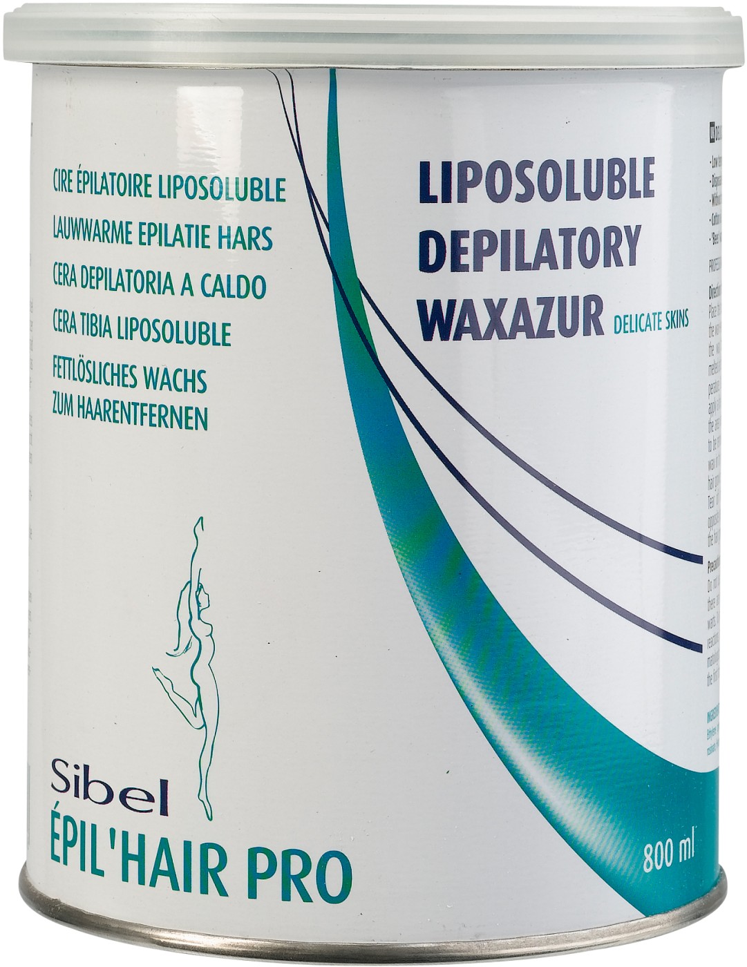  Sibel &Egrave;pil&rsquo;hair pro Peelable Liposoluble Fine Wax Azur'WAX 800 ml 