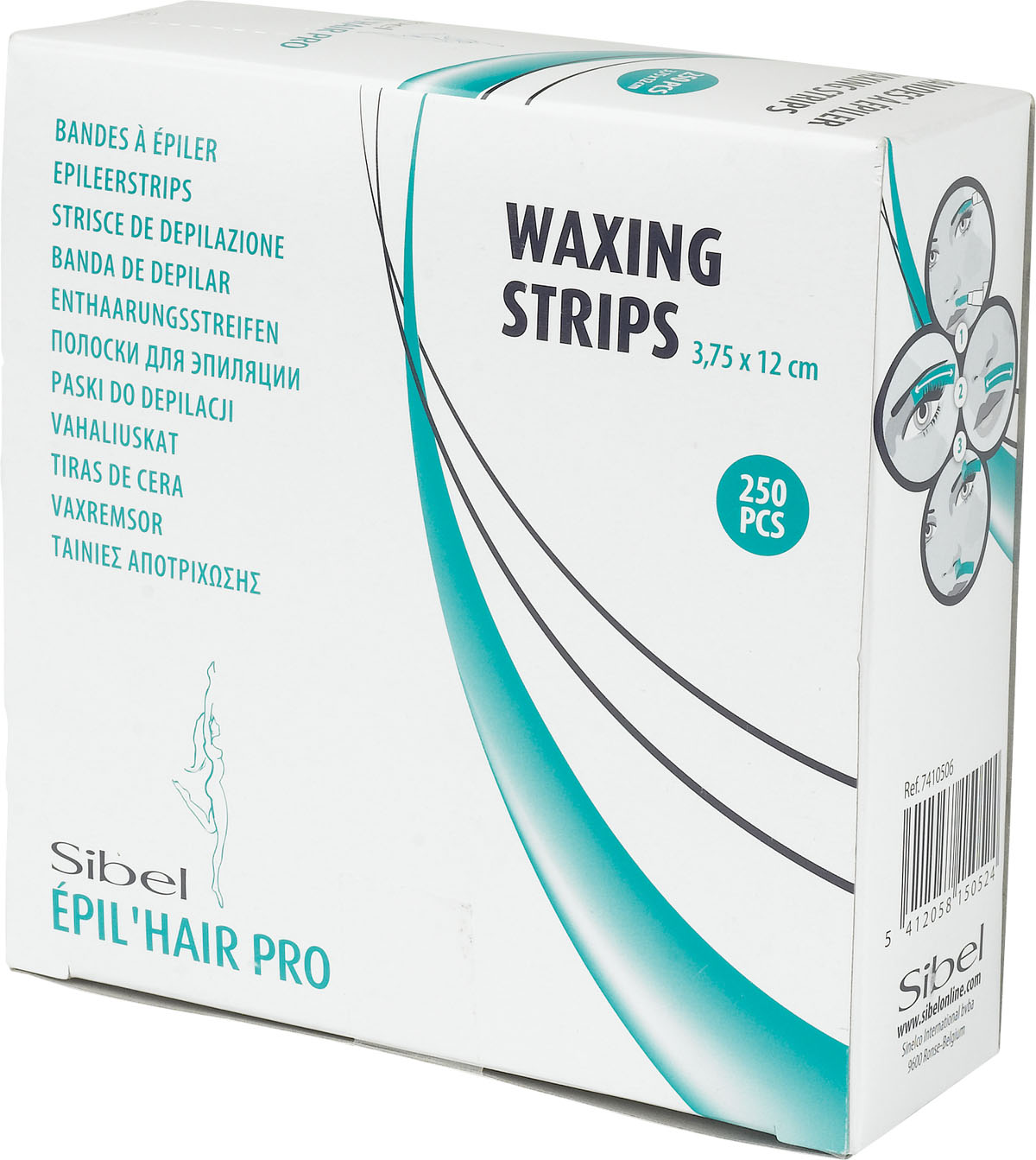  Sibel little depilatory strips in dispenser box 