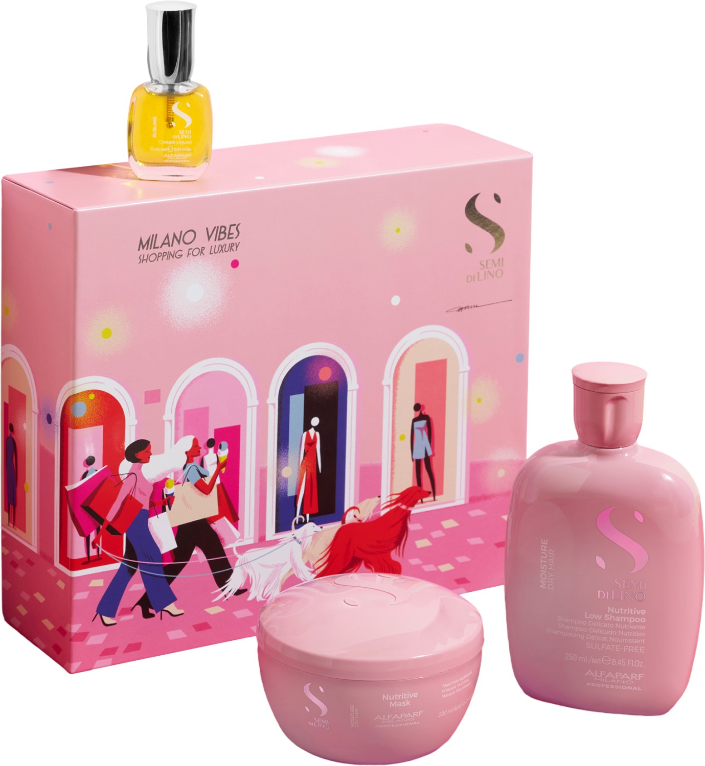  Alfaparf Milano Gift Set Semi di Lino Moisture Kit 