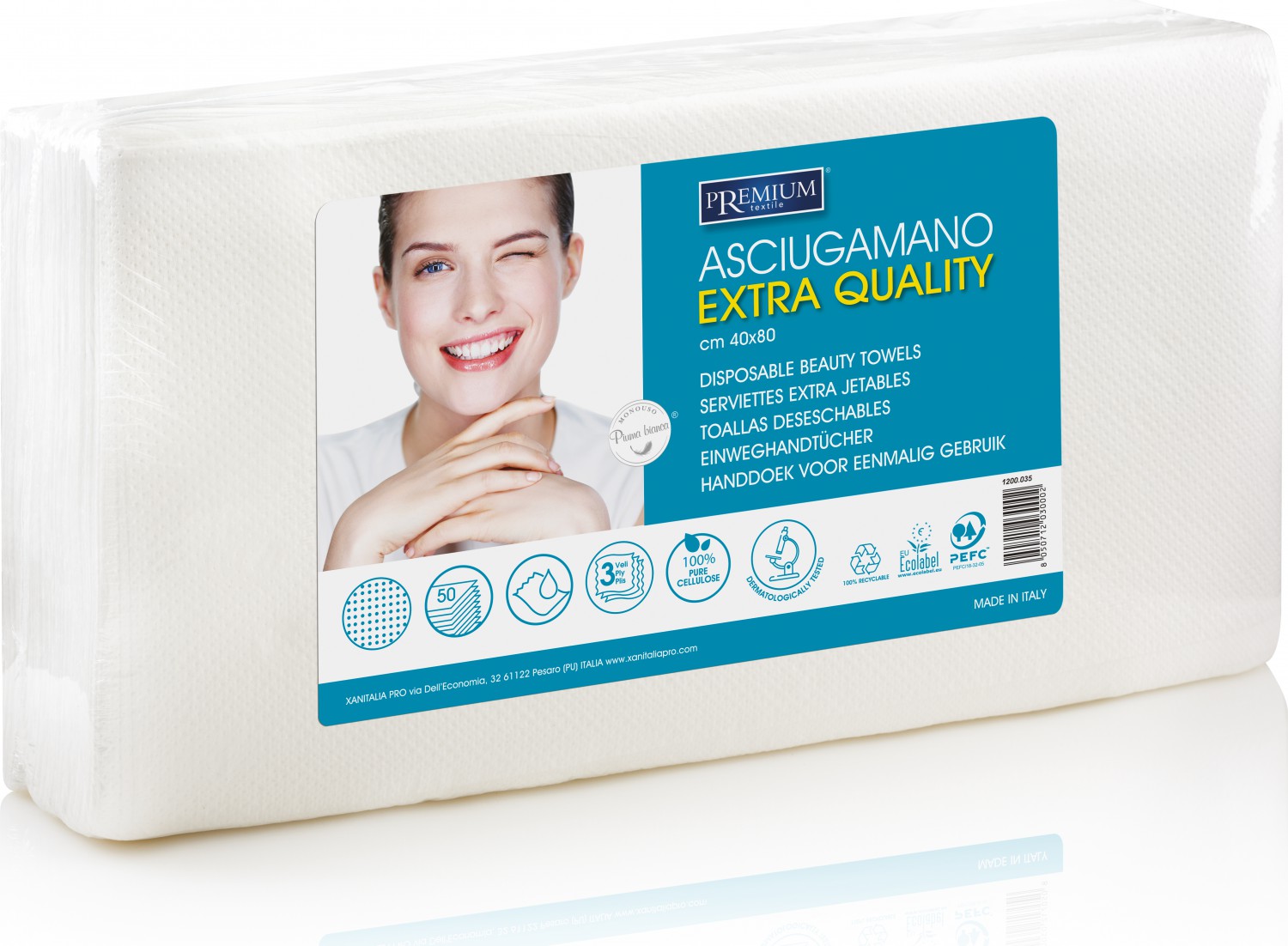  XanitaliaPro Disposable paper towel extra quality folded 4 times 