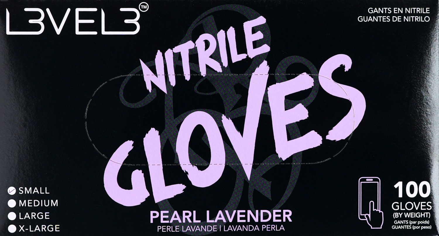  L3VEL3 Nitrile Gloves Small Pearl Lavender 